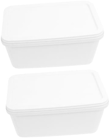 INOOMP 2piezas Caja de Helado Contenedor para Postres Congelados para Congelador y Almacenamiento Vitrina para Helados