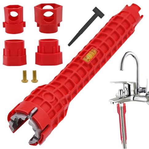 Plumber Hex Key Installer - Tap Tool Puller, Water Pipe Assembly Aid | Kitchen Sink Setup Utility Assistant for Subcooling for Bathtub Toilet Waste