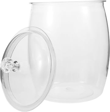 MOKKHNB Tarro de Plástico Transparente 3.8l con Tapa Hermética, Recipiente para Almacenamiento de Galletas y Dulces, Envase Sellado para Alimentos, Uso Doméstico, Bote Color Aleatorio