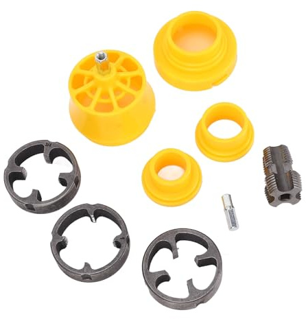 Eujgoov Kit Filettatrice per Tubi in PVC, Trapano Elettrico Filettatura Pulita su Tubi in PVC Fino a 1 Pollice, Ideale per attività Idrauliche Domestiche e Professionali