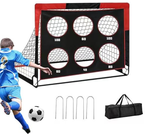 Porte da Calcio per Giardino | Set Attrezzatura Bersaglio Con Design Moderno | Rete Della Porta Da Calcio Rettangolare 122x91 cm - Per Sport E Giochi Con Palla In Campo