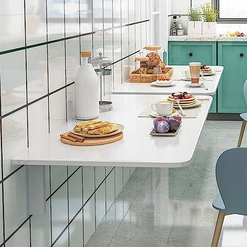 Foldable Wall-Mounted Breakfast Bar Table, Space-Saving Workstation for Home, Office, Garage, or Balcony, Stylish and Functional Floating Desk