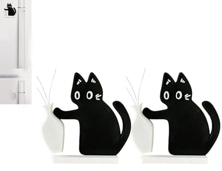 2PCS Schnurrhaare Katze Aufbewahren Magnet, Vase FKatzen Schnurrhaare Magnet, Mini Acryl Vasen Kühlschrank Magnets, Katzen Barthaare Vase Magnetische Katzenfellhalter Für Whiteboard Schrank