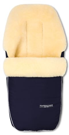 Hofbrucker Kinderwagen Fußsack Polaris – Warm & kuschelig, ideal für Babys & Kleinkinder, hochwertiges Lammfell, passend für Joolz, Cybex & Bugaboo Sportsitz, atmungsaktiv und Wind & Wasser abweisend