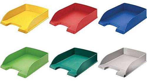 LEITZ Briefablage Plus Standard, A4, Polystyrol, hellgrün, Sie erhalten 5 Stück