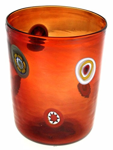 Vinciprova Le Gemme di Venezia Glass Goto Venetian Murrine Millefiori Red Murano Glasses Made in Italy