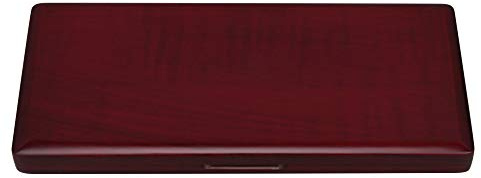 Yibuy Holz Saxophon Blattetui Halt 100 Blättern Speicher Magnetverschluss Mahogany Color