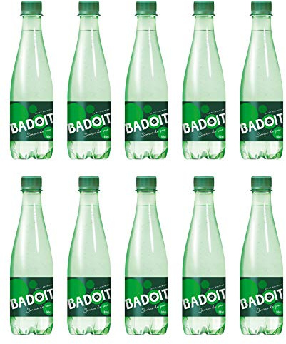 Badoit Natural Spring Lot de 10 bouteilles en plastique pour eau pétillante de 500 ml au total 500 ml