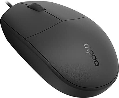 Rapoo N100 Wired Optical Mouse - Black