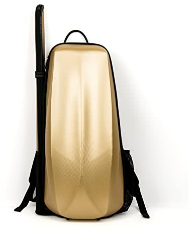 4/4 Geigenkoffer Fachmann Geigen-Rucksack Tragbar Geigentasche Mit Rucksackgurten Reißverschluss Geigen-Rucksack Tragetasche,Gold