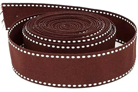 polyester 25 mm rulle 10 meter 24 färger väskrem med sydd kant för ryggsäckar handväskor justerbar axelrem tillbehör sömnad chokladbrun färg
