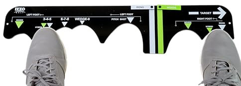 Izzo Golf Sure Stance Ball Position Trainer Left Handed - Golf Training aid Hitting mat to Improve Your Stance, Golf Swing Training aid