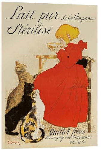 Posterlounge Lait pur stérilisé de la Vingeanne Acrylglasbild von Théophile-Alexandre Steinlen 50 x 70 cm Beige Wandbilder Wanddeko
