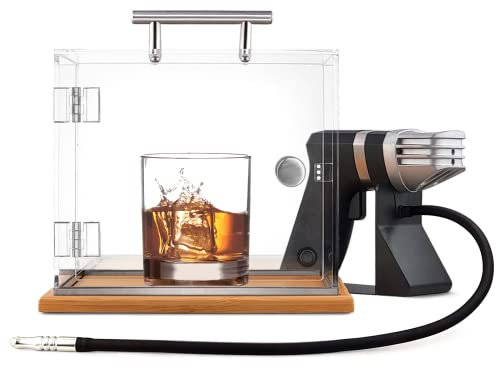 SIGVAL The Smoking Cube - Cocktail Smoker and Smoking Box Kit, Magnetically Removable Display Board, with Wood Chips