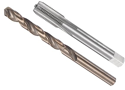 CoCud Llave Macho y Terraja y Juego de Barrenas 3/8-24 Unf 2b Macho Rosca Diámetro 8.5mm para Taladro Tornillos Máquina y Barrena Acero Rápido para Roscar y Reparar 1 Juego