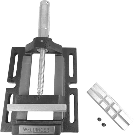 WELDINGER Maschinenschraubstock 130 mm Backenbreite für Tischbohrmaschine