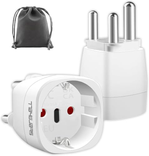 2PC Reiseadapter für Südafrika Adapter Steckdose Typ M, EU nach Südafrika Reisestecker Namibia Stromadapter Reise Steckdosenadapter für Südafrika, Mosambik, Bhutan, Namibia, Botswana