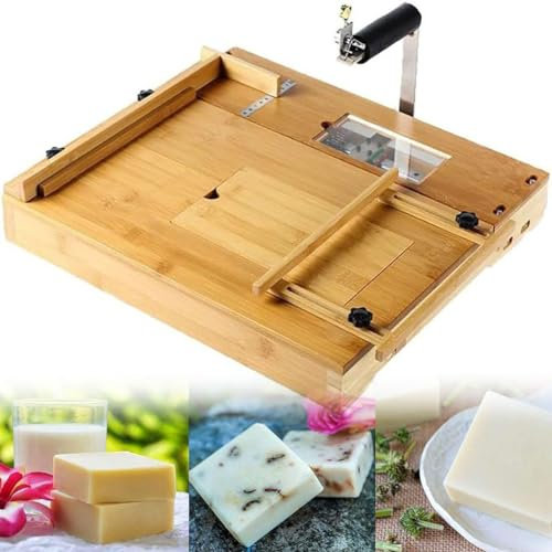 GYQSSD Tagliasapone in Filo di Legno, Tagliasapone Professionale con Scatola Portaoggetti Nascosta, Lunghezza Massima di Taglio 37 Cm, per Sapone Fai da Te, Formaggio, Burro, Torte, Panificazione