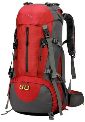 OUYUE Sac À Dos De Voyage Sac À Dos De Camping Léger pour Randonnée, Trekking, pour Hommes Et Femmes, Alpinisme en Plein Air pour Camping Trekking(Rot)