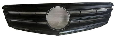 FZCSIMR Grill Kühlergrill Frontgrill Stoßstange Motorhaubengrill Tuning Grills Für Mercedes Für Benz C-Klasse W204 C180 C200 C300 C350 2008–2014(Ganz Schwarz)