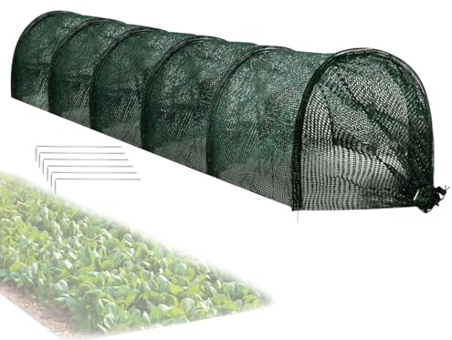 Filet de Jardin pour Plates-Bandes Surélevées, Tunnel de Protection avec Arceaux, Filet Anti-Oiseaux pour légumes, Fleurs, Fruits, idéal pour tomates, concombres et Fraises