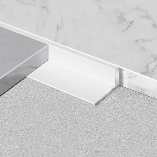 WJYWX Aluminum Alloy Tile Profile Rail, 0.9Mx3pcs Tile End Strip, Square Corner Edge Trim For Tile Protection, Edge Guard For Bathroom And Kitchen(Diamond White,12mmx0.9m)