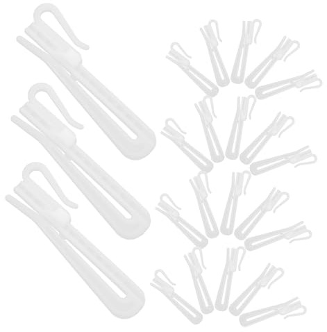 Homoyoyo 50pièces Crochets De Rideaux Plastique Réglables pour Plis Pincés Fixation Stable Et Ajustable pour Maison Installation Facile sans Perçage Accessoires Rideaux Polyvalents pour Sal