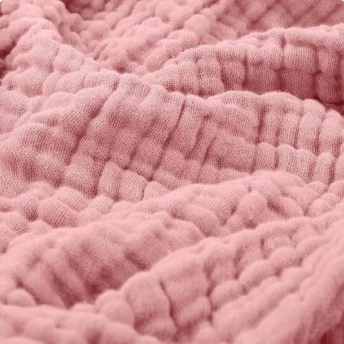 Vgpbphj Cotton Comforter Twin Size, Musselin Decke 150 X 200, 100% NatüRliche Musselindecke Leichte Sanfte, All Season Comforter, DüNne Baumwolldecke Sommer, Boho Bedding (Rosa, 150x200cm)