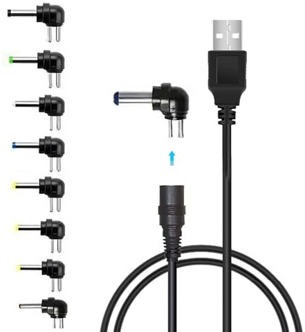 Leloco Universal Ladekabel Adapter 5V DC Kabel für LED Lenser