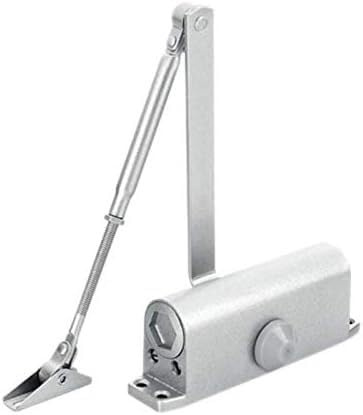 Chiudiporta idraulico regolabile – Sistema di sicurezza automatico di tipo rotondo per porte sinistra/destra, supporta 25 – 45 kg, ideale per uso domestico e ufficio
