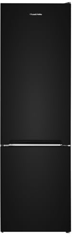 Russell Hobbs Freestanding Frost Free Fridge Freezer with Reversible Door, Adjustable Thermostat & Feet, 70/30 279L, 180cm High, LED Light, in Matte Black, RH180FFFF551E1MB