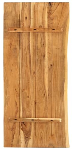Gecheer Piano per lavabo bagno, 114x52x2,5 cm in massello di acacia, per arredamento bagno