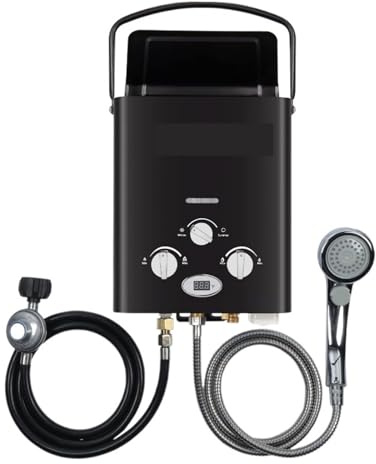 Scaldabagno istantaneo, Scaldabagno Portatile A Propano Senza Serbatoio - Scaldabagno A Gas Caldo Con Display Digitale Da Esterno For Camper Da 6 Litri Su Richiesta For Il Campeggio