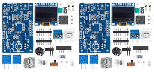 Agmoctz 2X Kit D'Oscilloscope LCD Mini DOS STC8K8A Micro-Ordinateur à Puce Pratique de Soudage Électronique Pièces Détachées Sans Coque