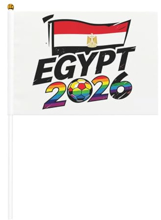 Bandiere portatili dell'Egitto, bandiera dei tifosi dell'Egitto per la Coppa di calcio 2026, partita del giorno 5 o 10 pezzi