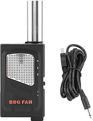 Soffiatore d’aria leggero e portatile per barbecue, soffiatore d’aria manuale per la cottura all’aperto durante i picnic, accenditore per carbone in acciaio inox e ABS con ventola