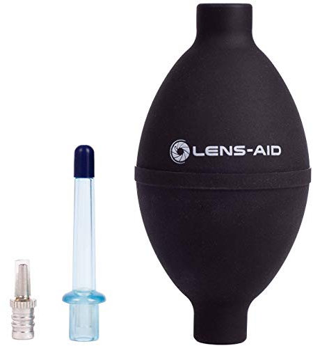 Lens-Aid Soffiatore d'Aria Grande – Air Blower Professionale con 2 Beccucci per Pulizia di Sensori Fotocamera APS-C & Full Frame, Obiettivi, Filtri, Tastiere, Elettronica e Attrezzatura Fotografica