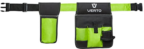 VERTO Gartengürtel mit Bauchtasche, mit Clip-Verschluss | Gartengürtel mit 6 Taschen | Werkzeugtasche Werkzeuggürtel Werkzeug Gürteltasche Arbeitsgürtel Gartenwerkzeuggürtel