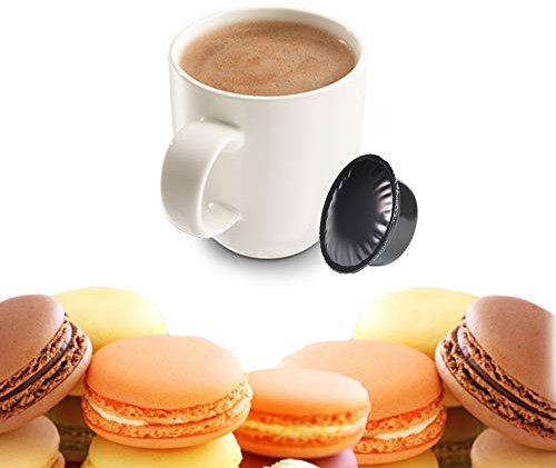 50 Capsule Macaron alla Mandorla Compatibili con Lavazza A Modo Mio - Bevanda Solubile in Cialde