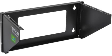 RIVECO 5U Wandhalterung Vertikale Rack Netzwerkhalterung Fest Konstruiert Einfache Montage Schmaler Raum Montage Racks für AV- und Stereo-Geräte Schwarz