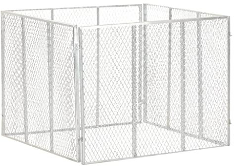 vidaXL Compostiera da Giardino 100x100x77 cm in Ferro Zincato