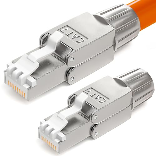 HB-DIGITAL 2x CAT 7 RJ45 Stecker Netzwerkstecker