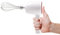 BEPER P102SBA007 Kabellose wiederaufladbare Handmixer,20W,2 Edelstahl-Schwingbesen, 5 Geschwindigkeit, Einzige Taste Betrieb, inkl. USB-Kabel, Rot/Weiss
