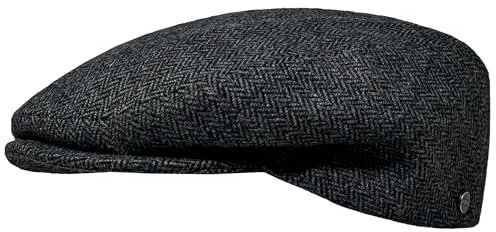 WEROR Herren Schiebermütze Flatcap Schirmmütze Cap Mütze Fischgrät WEROR-393.1 (60, Grau)