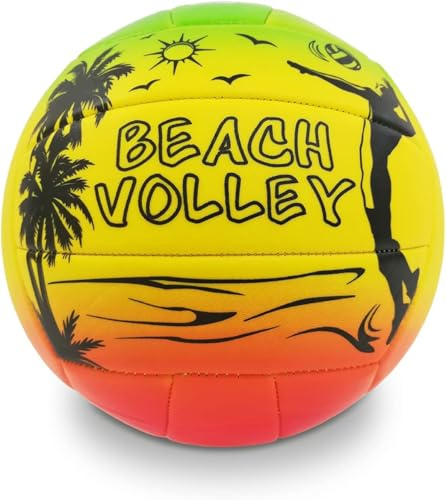 Mondo Toys - Pelota Voleibol BEACH VOLLEY RAINBOW - Producto Oficial - Talla 5 - 270 g - 23030
