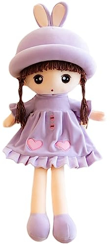 Cysocool Baby Girls Cute Rag Doll Cuddly Soft Stuffed Plush Toy Princess Girl First Doll Baby Shower Present Birthday Gift Xmas Christening Keepsake for Girls, Height 50CM