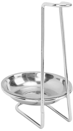 Support de Louche à Soupe en Acier Inoxydable, Support de Louche de Cuillère Verticale, Support D'ustensiles de Comptoir de Cuisine pour Hotpot, Restaurant, Buffet, (Argent avec