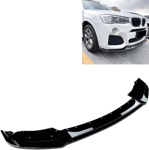 COIEN Auto Frontspoiler für BMW X3 F25 X4 F26 LCI M Sport 2014 2015 2016 2017, Frontstoßstange Lippe Sport-Performance Lippen Flügel Exterieur Zubehör,A/Glossy Black