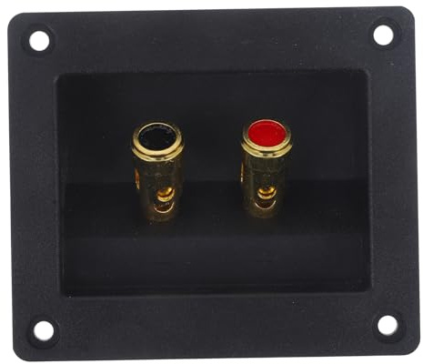 Lautsprecheranschlussdose 2-Wege Kunststoff Eisen Gold | Lautsprecherbox und Autolautsprecherbox, Doppelanschlussplatte, Anschlussbecher