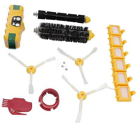 3500 MAh 14,4 V NiMH-Akku-Bürstenfilter-Set für -Kehrmaschine, Akku-Seitenbürstenfilter, Hauptbürsten-Zubehör